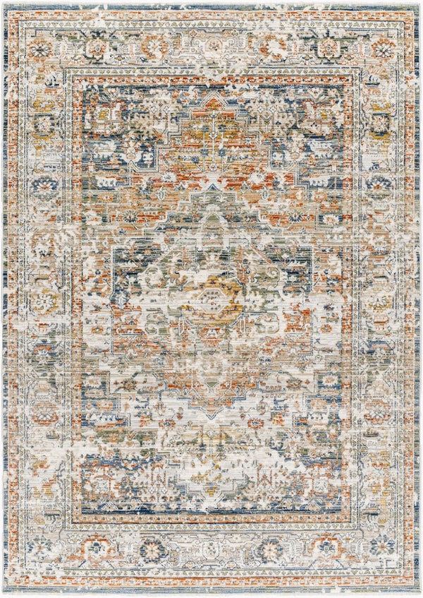 Livabliss Edmonton Machine Woven Accent Rug with Fringe Detail for Entryways and Bedside Decor Cream, Tan 5'3" x 7' EDO2301-537