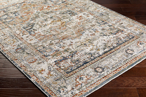Livabliss Edmonton Machine Woven Accent Rug with Fringe Detail for Entryways and Bedside Decor Cream, Tan 5'3" x 7' EDO2301-537