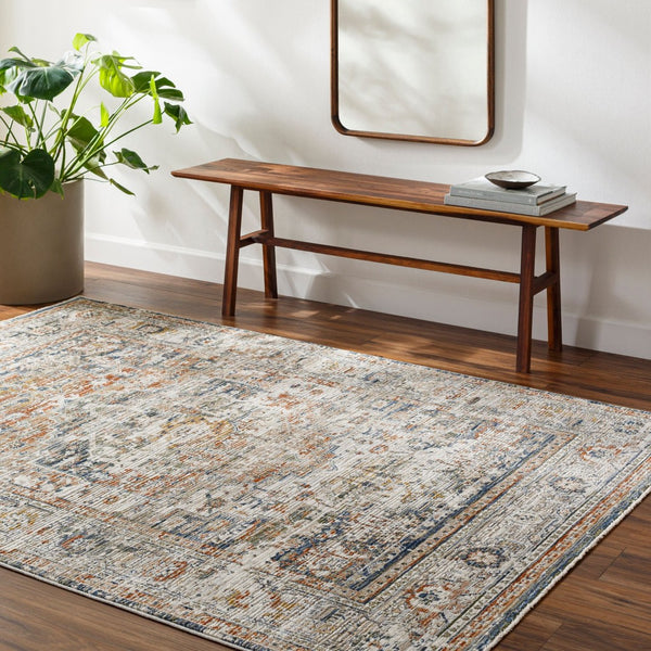 Livabliss Edmonton Machine Woven Accent Rug with Fringe Detail for Entryways and Bedside Decor Cream, Tan 5'3" x 7' EDO2301-537