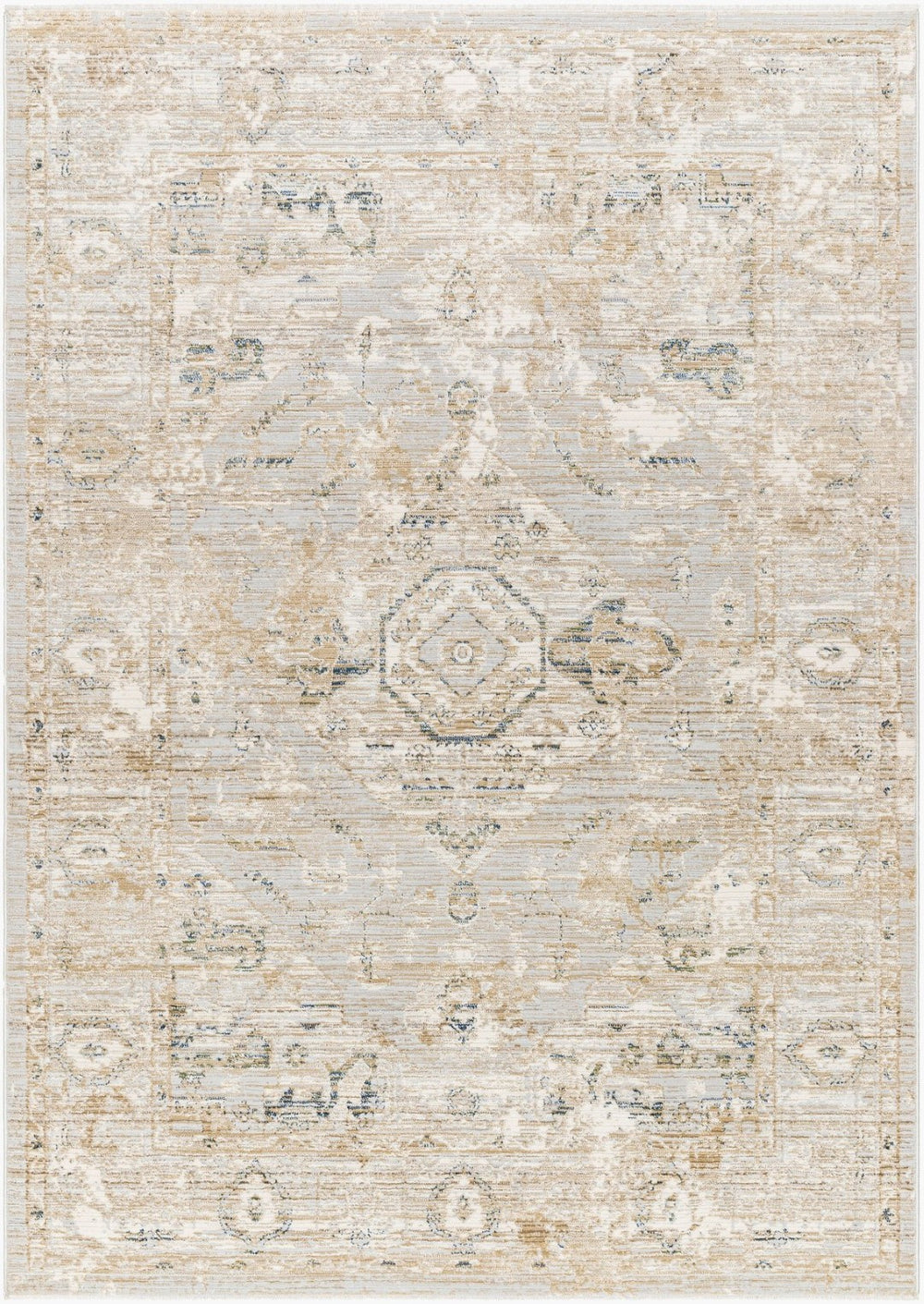 Livabliss Edmonton Machine Woven Area Rug with Fringe Detail for Entryways and Bedroom Floors Cream, Tan 2' x 2'11" EDO2302-2211