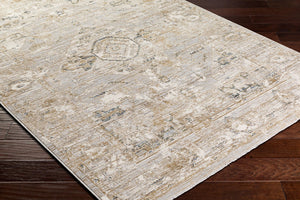 Livabliss Edmonton Machine Woven Area Rug with Fringe Detail for Entryways and Bedroom Floors Cream, Tan 2' x 2'11" EDO2302-2211