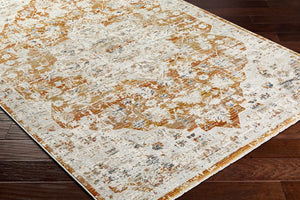 Livabliss Edmonton Geometric Fringe Area Rug Polypropylene Blend for Entryways and Small Spaces Cream, Tan 2' x 2'11" EDO2304-2211