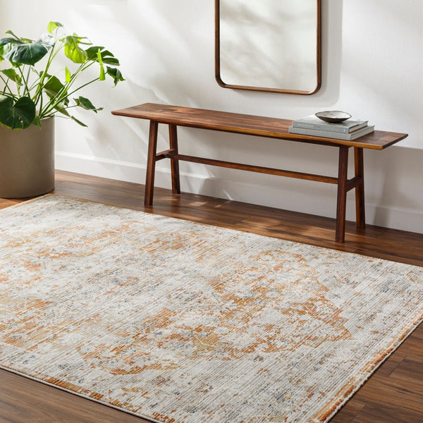 Livabliss Edmonton Geometric Fringe Area Rug Polypropylene Blend for Entryways and Small Spaces Cream, Tan 2' x 2'11" EDO2304-2211