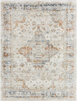 Livabliss Edmonton Collection Bohemian Fringe Accent Rug Turkish Woven Polypropylene Blend Cream, Tan 5'3" x 7' EDO2306-537