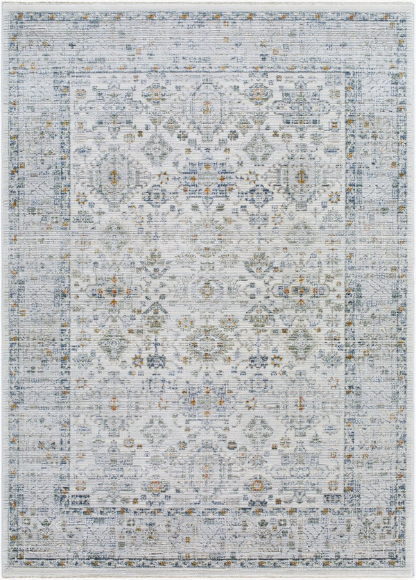 Livabliss Edmonton Traditional Fringe Area Rug Turkey Woven Polypropylene Hallway Accent Light Gray, Cha 5'3" x 7' EDO2308-537