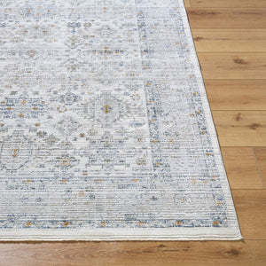 Livabliss Edmonton Traditional Fringe Area Rug Turkey Woven Polypropylene Hallway Accent Light Gray, Cha 5'3" x 7' EDO2308-537