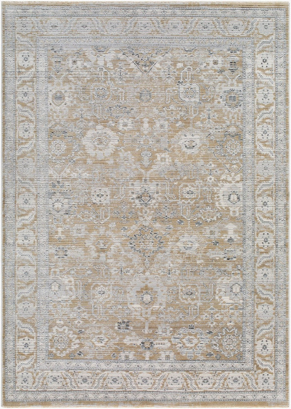 Livabliss Edmonton Traditional Fringe Accent Rug Machine Woven for Entryways and Hallways Light Gray, Med 5'3" x 7' EDO2309-537