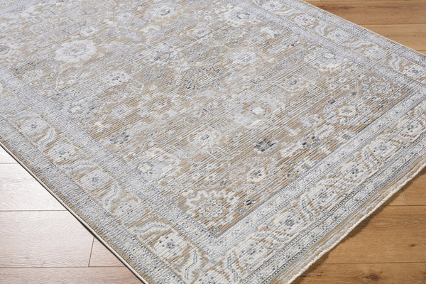 Livabliss Edmonton Traditional Fringe Accent Rug Machine Woven for Entryways and Hallways Light Gray, Med 5'3" x 7' EDO2309-537