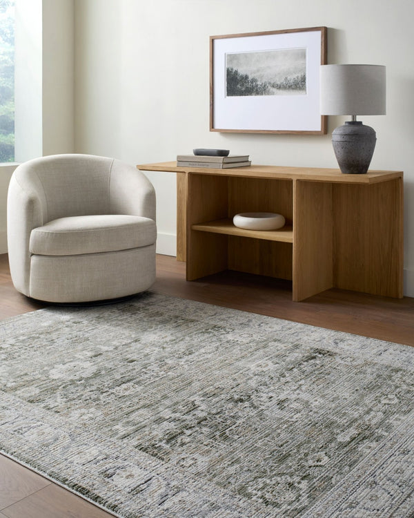 Livabliss Edmonton Traditional Turkish Polypropylene Accent Rug with Fringe for Entryways Light Gray, Dus 5'3" x 7' EDO2311-537