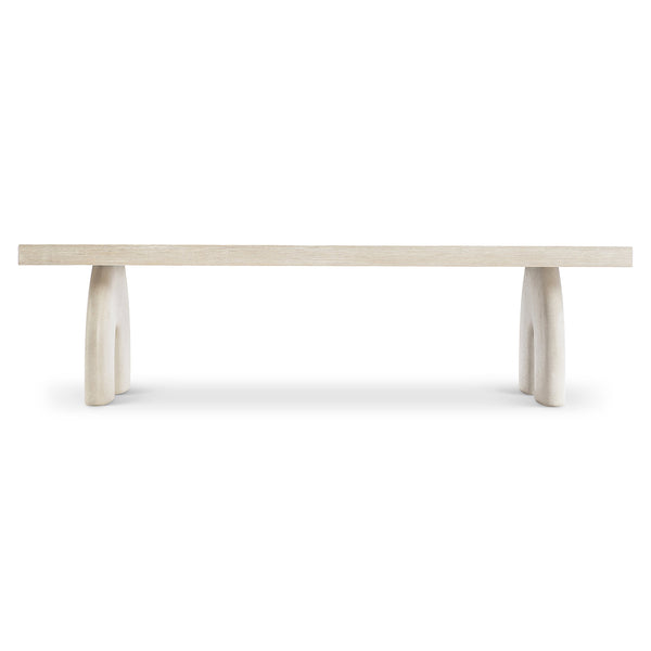 Bernhardt Bernhardt Antibes Cocktail Table — Sculptural Arched Concrete Supports With Roz Oak Top, Rustic Modern Appeal 350022
