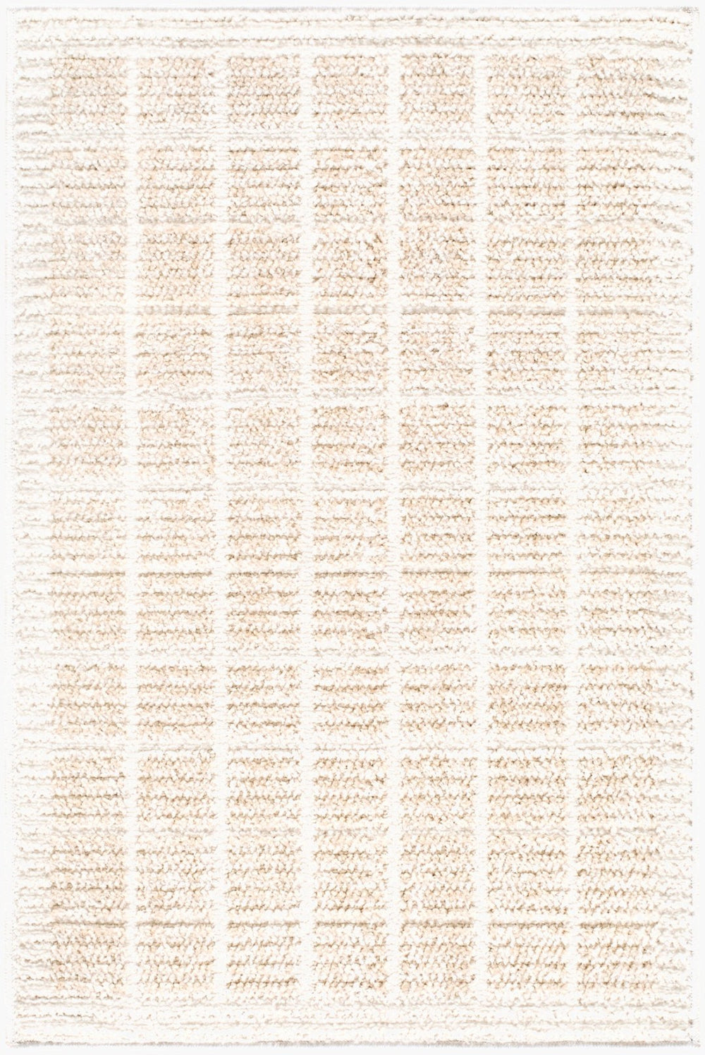 Livabliss Odeon Machine Woven Polyester Rug Modern Geometric Texture for Entryways and Small Spaces Light Beige, Cr 2'7" x 7'3" EDOD2300-2773