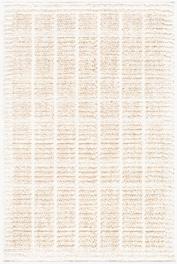 Livabliss Odeon Machine Woven Polyester Rug Modern Geometric Texture for Entryways and Small Spaces Light Beige, Cr 2'7" x 7'3" EDOD2300-2773