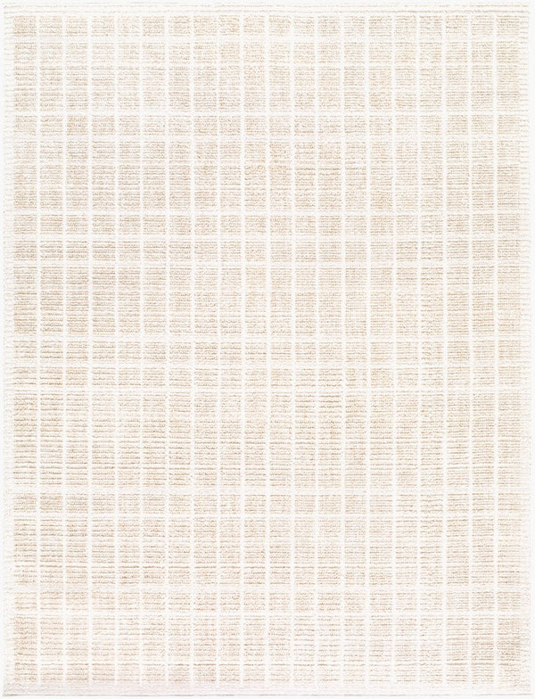 Livabliss Odeon Machine Woven Polyester Rug Modern Geometric Texture for Entryways and Small Spaces Light Beige, Cr 5'3" x 7' EDOD2300-537