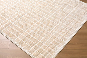 Livabliss Odeon Machine Woven Polyester Rug Modern Geometric Texture for Entryways and Small Spaces Light Beige, Cr 2'7" x 7'3" EDOD2300-2773