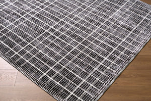 Livabliss Odeon Geometric Modern Machine Woven Polyester Accent Rug for Entryways and Offices Cream, Black 7'10" x 10' EDOD2302-71010