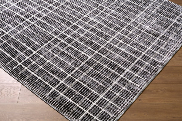 Livabliss Odeon Geometric Modern Machine Woven Polyester Accent Rug for Entryways and Offices Cream, Black 7'10" x 10' EDOD2302-71010