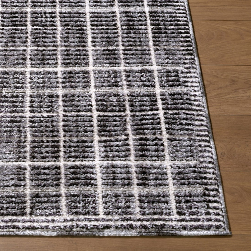 Livabliss Odeon Geometric Modern Machine Woven Polyester Accent Rug for Entryways and Offices Cream, Black 7'10" x 10' EDOD2302-71010