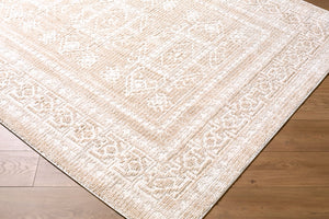 Livabliss Odeon Geometric Polyester Indoor Rug for Entryways Hallways and High Traffic Areas Cream, Light Be 6'7" x 9' EDOD2303-679