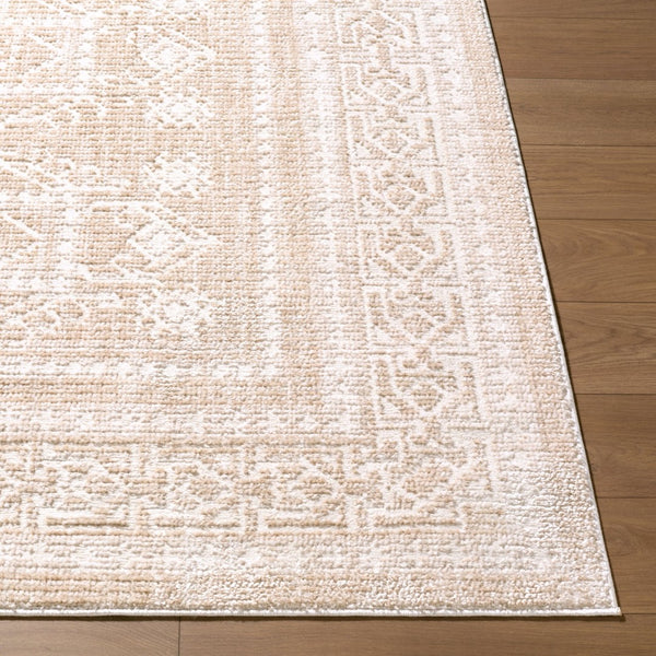 Livabliss Odeon Geometric Polyester Indoor Rug for Entryways Hallways and High Traffic Areas Cream, Light Be 6'7" x 9' EDOD2303-679