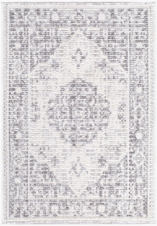 Livabliss Odeon Machine Woven Polyester Area Rug Minimalist Geometric Style for Modern Entryways Cream, Light Gr 2'7" x 7'3" EDOD2305-2773