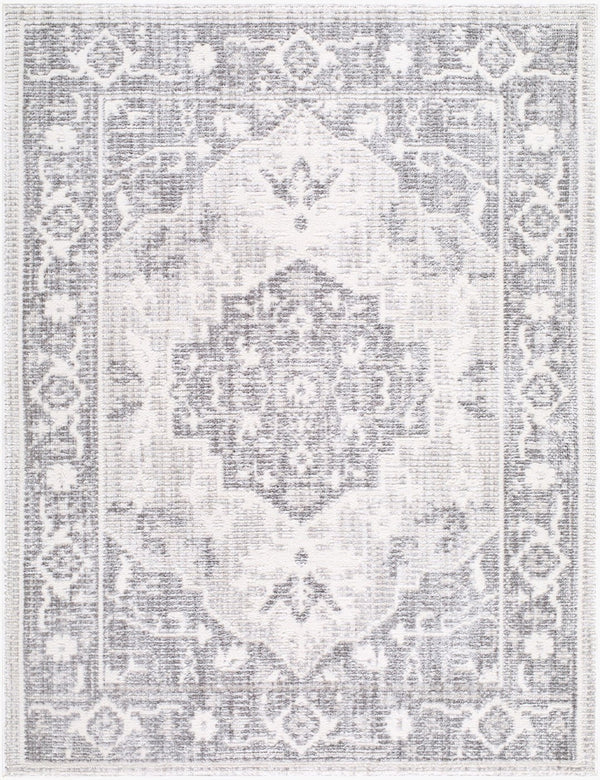 Livabliss Odeon Machine Woven Polyester Area Rug Minimalist Geometric Style for Modern Entryways Cream, Light Gr 9' x 12' EDOD2305-912