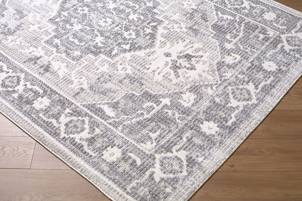 Livabliss Odeon Machine Woven Polyester Area Rug Minimalist Geometric Style for Modern Entryways Cream, Light Gr 9' x 12' EDOD2305-912