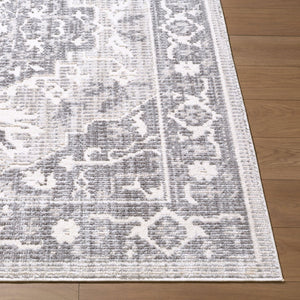 Livabliss Odeon Machine Woven Polyester Area Rug Minimalist Geometric Style for Modern Entryways Cream, Light Gr 9' x 12' EDOD2305-912