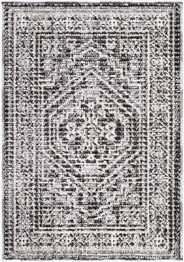 Livabliss Odeon Machine Woven Polyester Rug Minimalist Modern Style for Entryway or Bedroom Cream, Charcoal 2'7" x 7'3" EDOD2306-2773