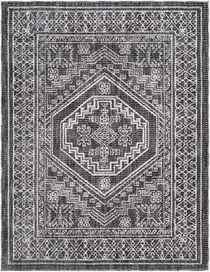 Livabliss Odeon Machine Woven Polyester Rug Minimalist Modern Style for Entryway or Bedroom Cream, Charcoal 5'3" x 7' EDOD2306-537