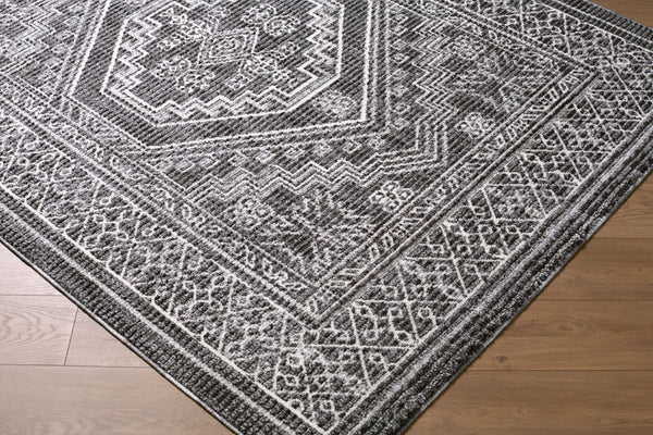 Livabliss Odeon Machine Woven Polyester Rug Minimalist Modern Style for Entryway or Bedroom Cream, Charcoal 2'7" x 7'3" EDOD2306-2773
