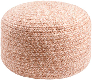 Entwined EDPF-001 12"H x 18"W x 18"D Pouf EDPF001-121717 Livabliss Surya