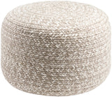 Entwined EDPF-003 12"H x 18"W x 18"D Pouf EDPF003-121717 Livabliss Surya