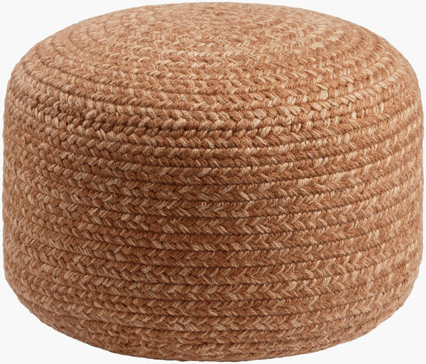 Livabliss Entwined Round Woven Pouf Recycled Pet Yarn Bohemian Minimalist Indoor Outdoor Footrest EDPF006-121717