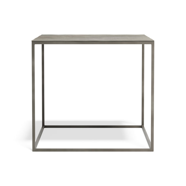 Bernhardt Bernhardt Thompson Graphite Side Table — Modern Cast-Aluminum Cube Frame, Durable Accent 24X24x22 525125