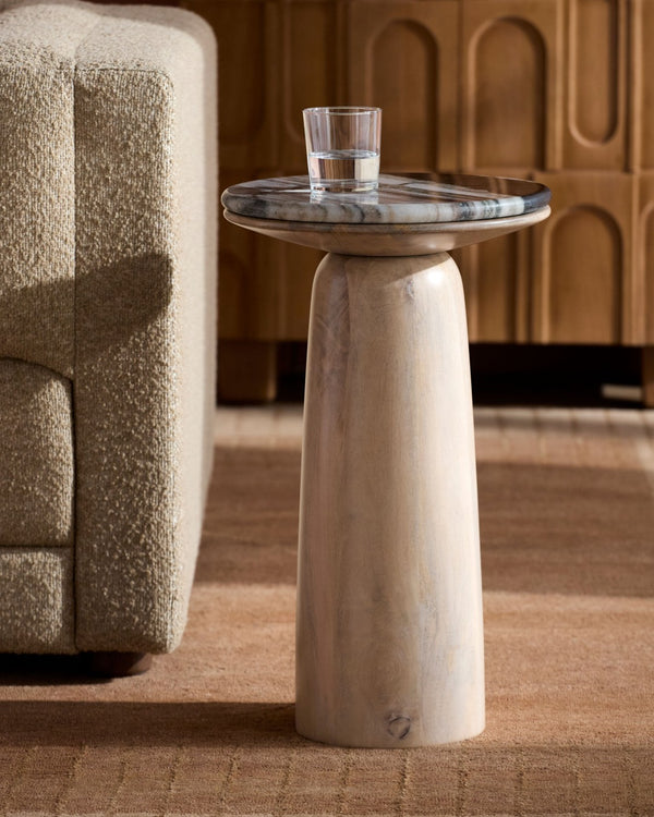 Surya Edra Handcrafted Artisan End Table Slim Profile Bedside or Sofa Side Accent EDRA002-231414