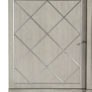 Bernhardt Bernhardt Cornelia Entertainment Credenza With Brushed Stainless Diamond Overlay, Soft-Close Doors, Cable Management 331880