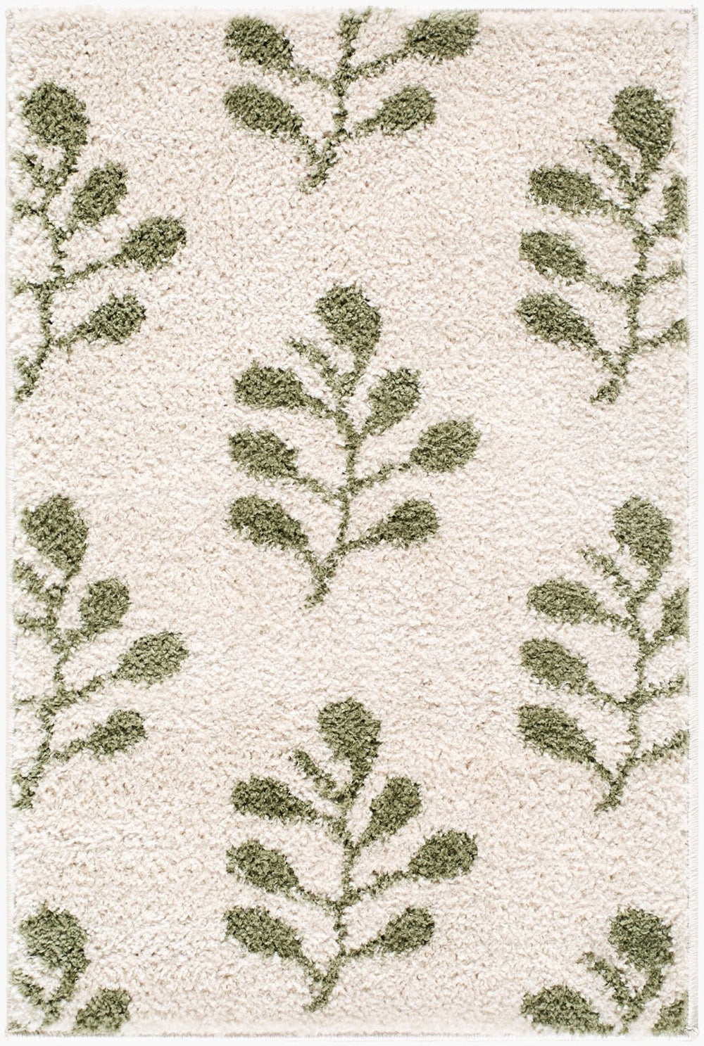 Livabliss Rivoli Turkish Machine Woven Polyester High Pile Rug for Bedroom and Entryway Use Cream, Olive 2' x 2'11" EDRV2304-2211