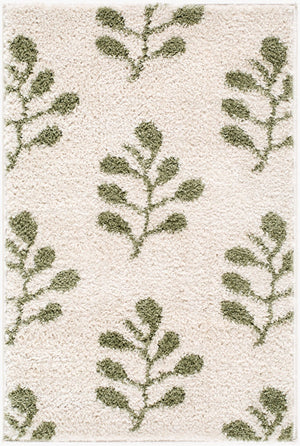 Livabliss Rivoli Turkish Machine Woven Polyester High Pile Rug for Bedroom and Entryway Use Cream, Olive 2' x 2'11" EDRV2304-2211