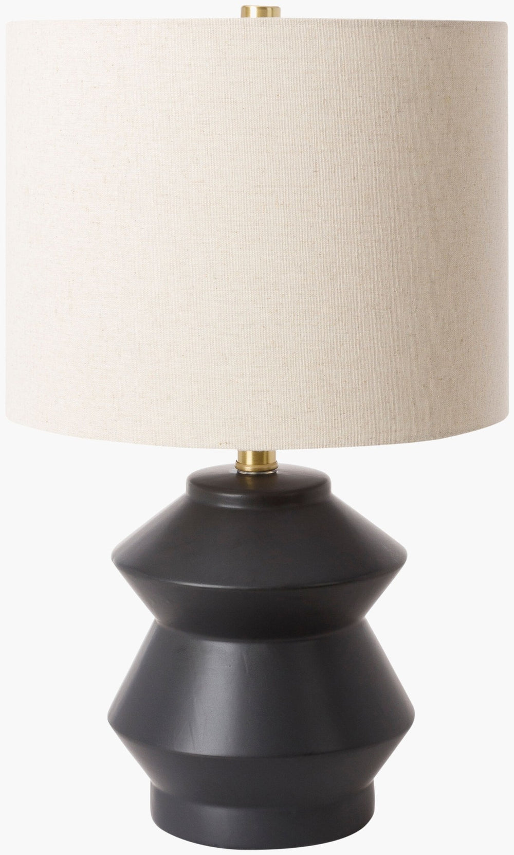 Livabliss Edison Ceramic Base Table Lamp with Linen Shade for Nightstand or Living Room EDS-002