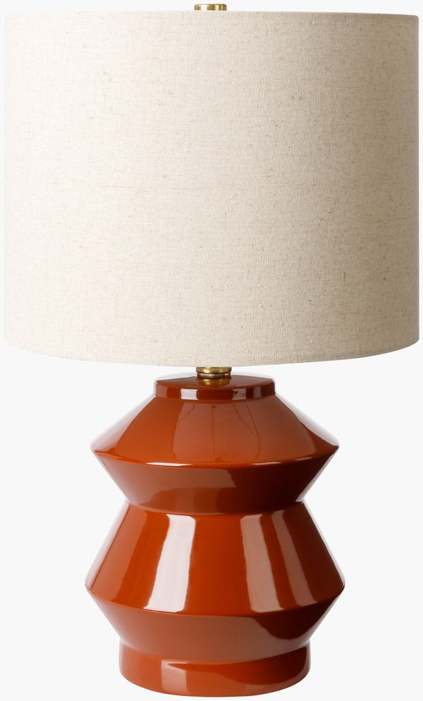 Livabliss Edison Ceramic Base Table Lamp Beige Linen Shade for Bedroom or Living Room EDS-003