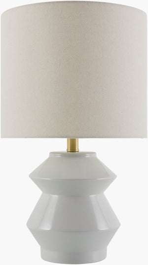 Livabliss Edison Ceramic Body Table Lamp with Linen Shade for Bedroom or Reading Nook EDS-004