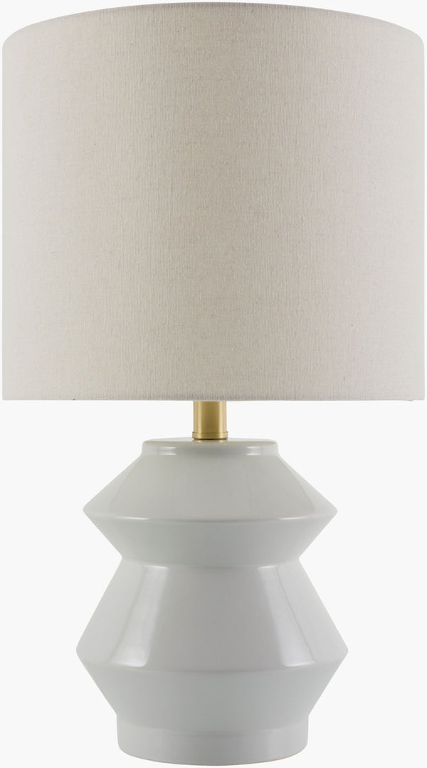 Livabliss Edison Ceramic Body Table Lamp with Linen Shade for Bedroom or Reading Nook EDS-004