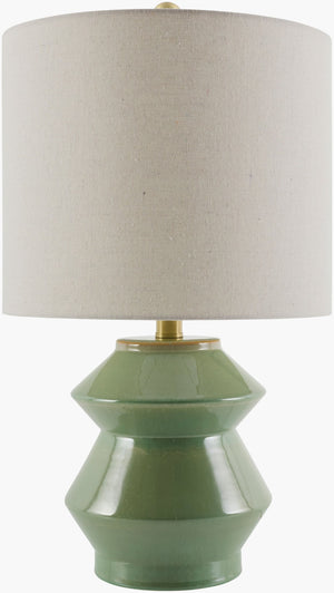 Livabliss Edison Ceramic Base Table Lamp with Linen Shade for Bedroom or Living Room Ambiance EDS-006