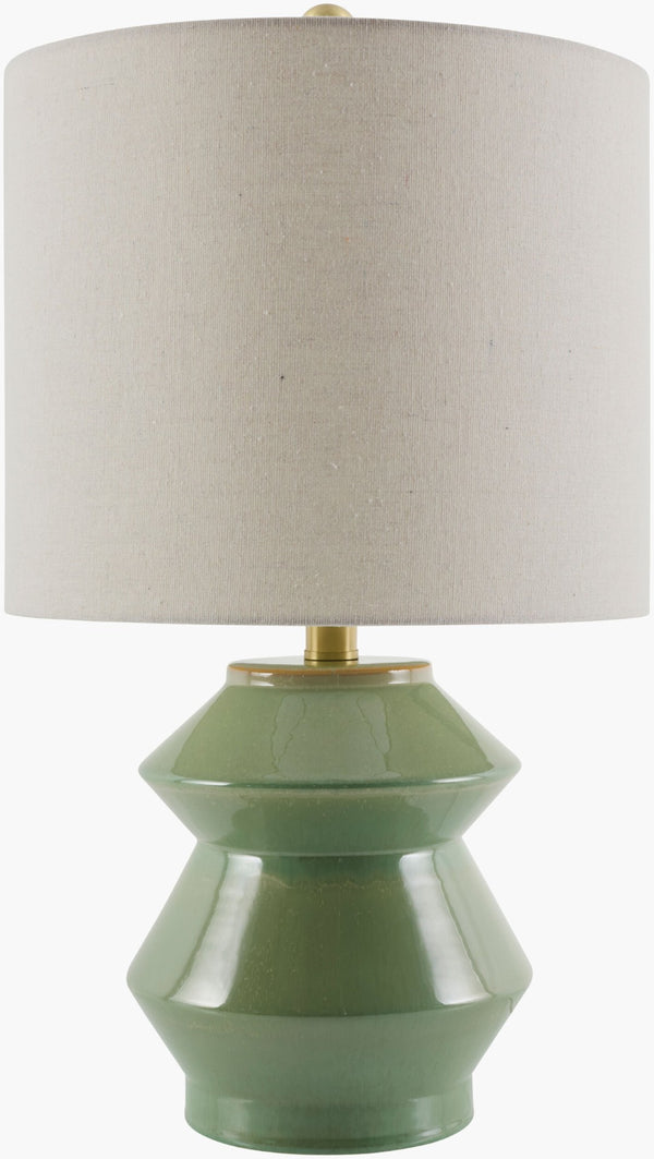 Livabliss Edison Ceramic Base Table Lamp with Linen Shade for Bedroom or Living Room Ambiance EDS-006