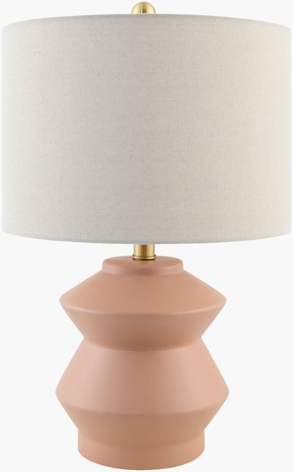 Livabliss Edison Ceramic Base Table Lamp with Linen Shade for Bedside or Desk Surfaces EDS-007