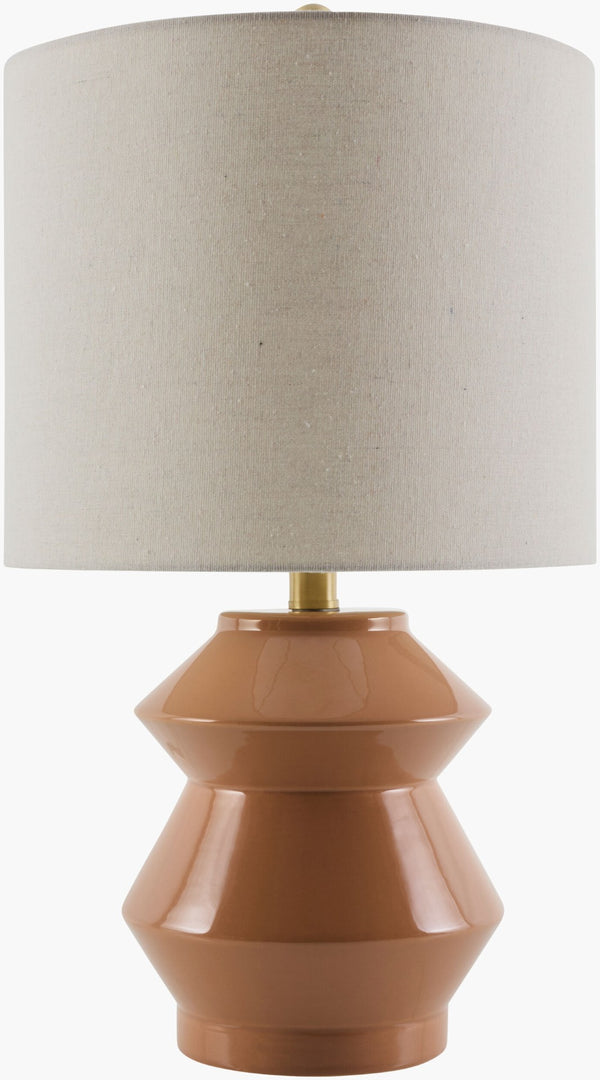Livabliss Edison Ceramic Base Table Lamp with Linen Shade for Bedside or Desk Ambient Glow EDS-008