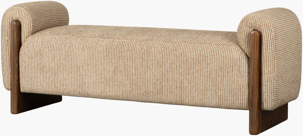 Surya Eddison Upholstered Foam Bench Sleek Tailored Seat for Bedroom or Entryway EDSN001-226119