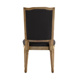 Homelegance By Top-Line Mayer Ornate Linen and Wood Dining Chairs (Set of 2) Dark Grey Rubberwood