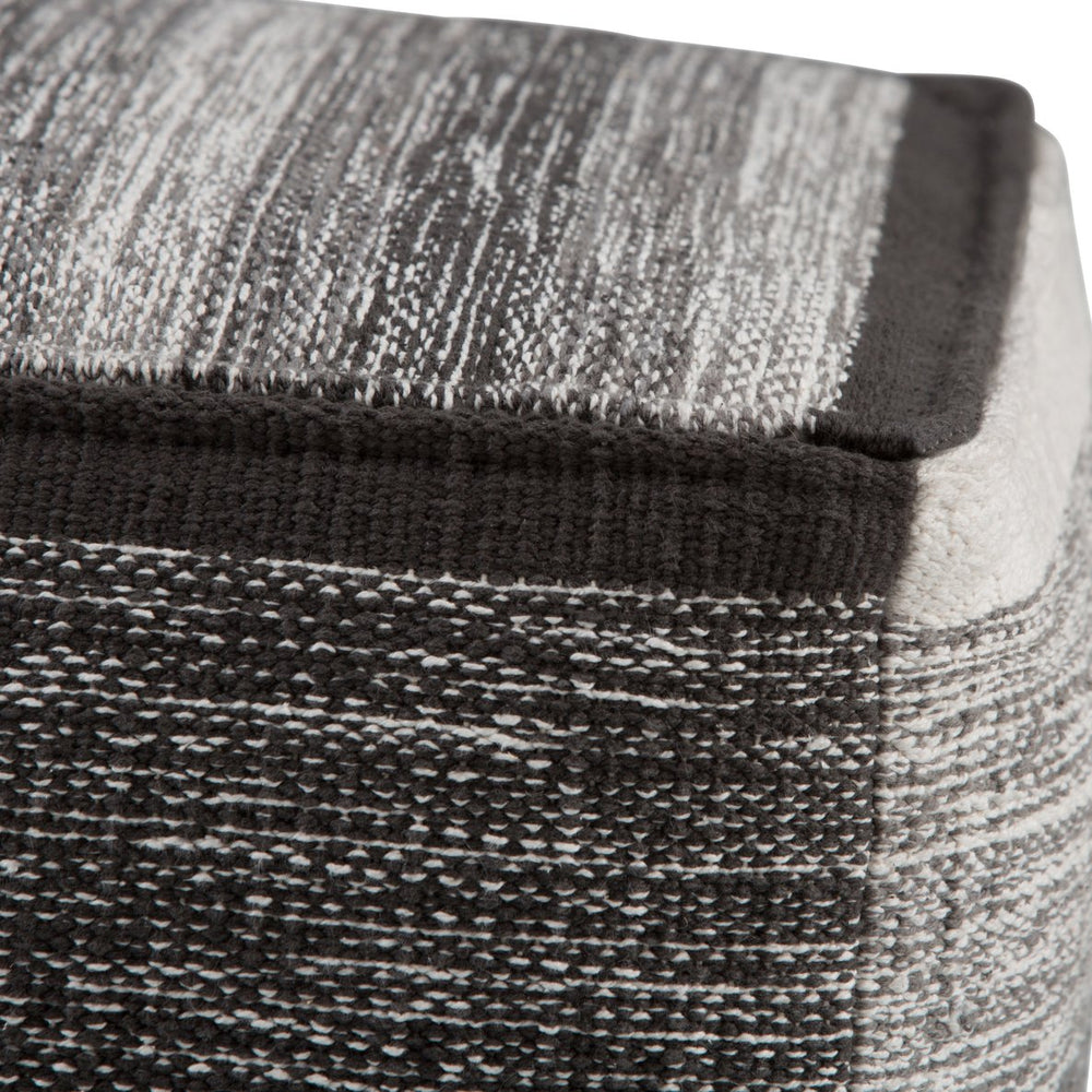 English Elm Naya Cube Pouf - Handcrafted Grey Melange Accent For Stylish Seating & Footstool In Any Room B136P159268