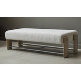 Modern Upholstered  Ottoman Bench Gray with Upholstered Finish P301562 Pulaski Furniture